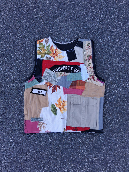 Custom Patchwork Upcycled Vest (Front & Back)
