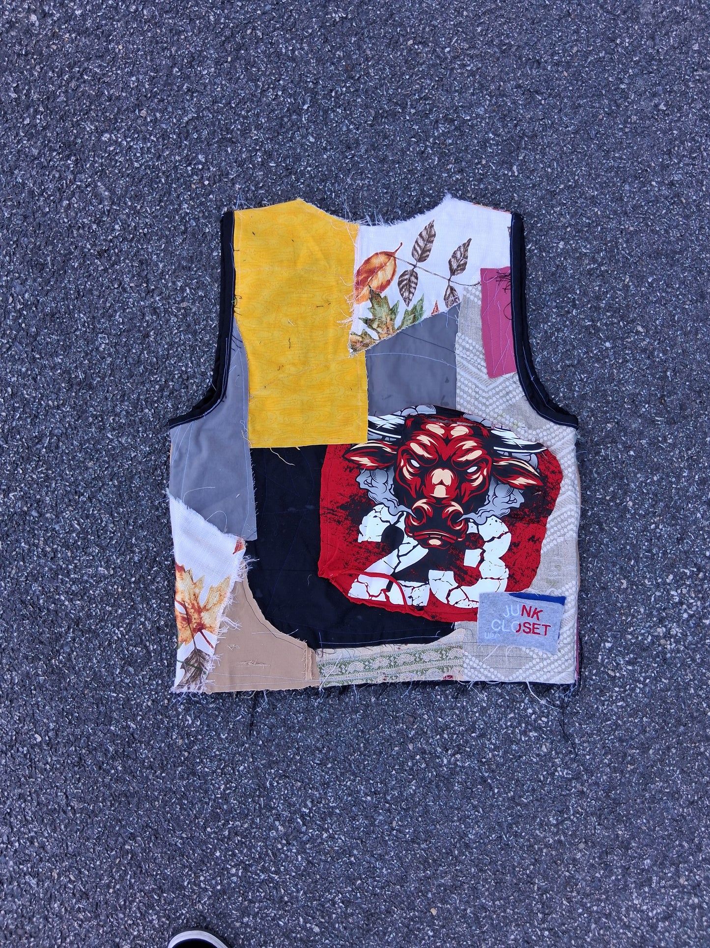 Custom Patchwork Upcycled Vest (Front & Back)